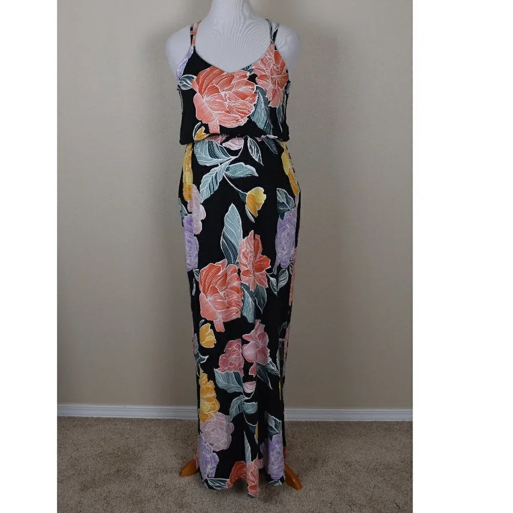 Full Moon Stitch Fix Wendilyn Maternity Floral Maxi Dress NEW L - Picture 2 of 7